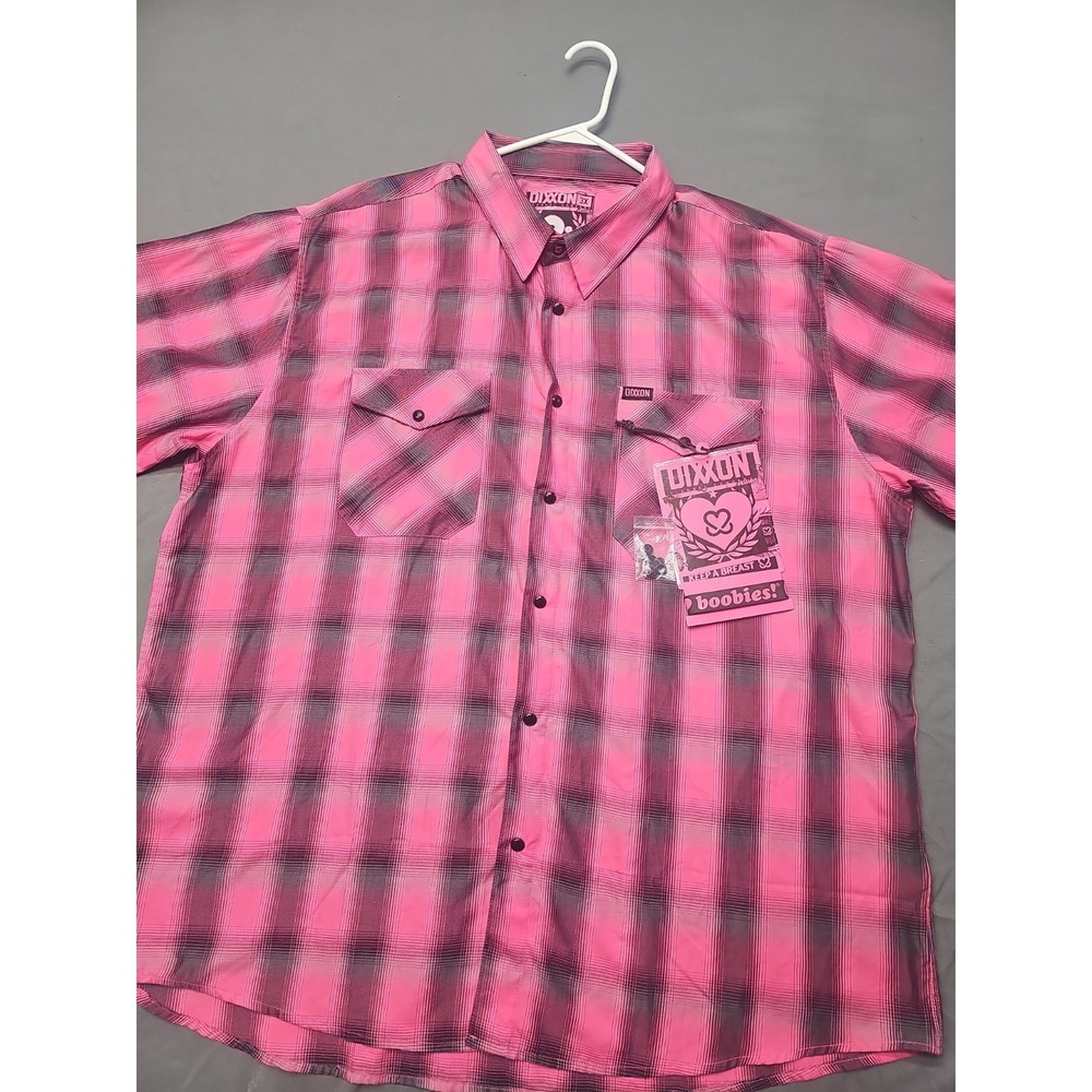 Dixxon Flannel Co. "Mens Size 3X"  Keep A Breast SS‎ Button Up Bamboo Shirt